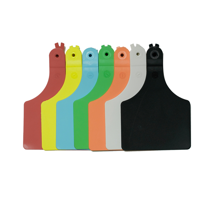 Etiquetas visuales para ganado de una pieza con punta negra Maxi