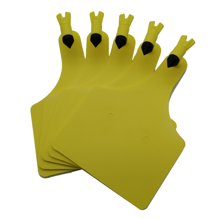 Etiquetas visuales para ganado de una pieza con punta negra Maxi