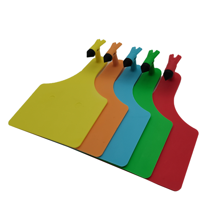 Etiquetas visuales para ganado de una pieza con punta negra Maxi