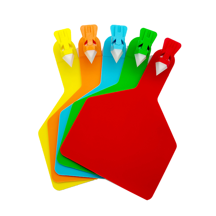 Etiquetas visuales para ganado de una pieza con punta blanca Maxi