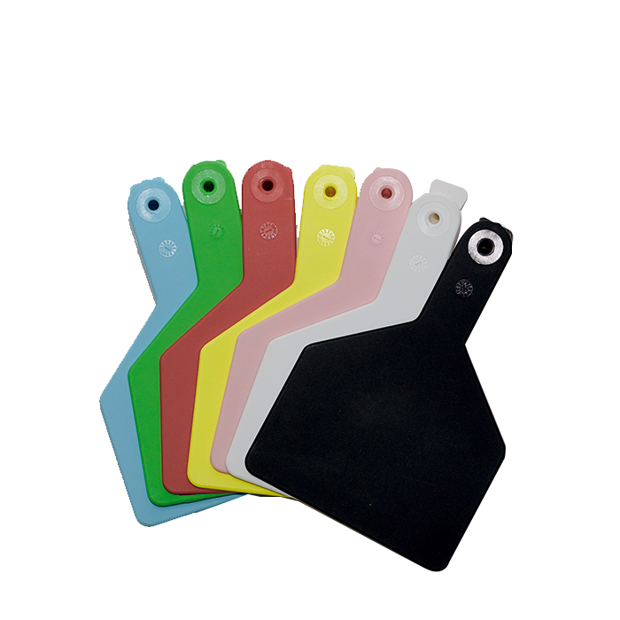 Etiquetas visuales para ganado de una pieza con punta blanca Maxi