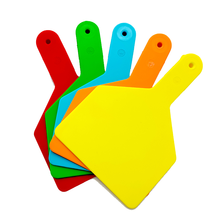 Etiquetas visuales para ganado de una pieza con punta blanca Maxi