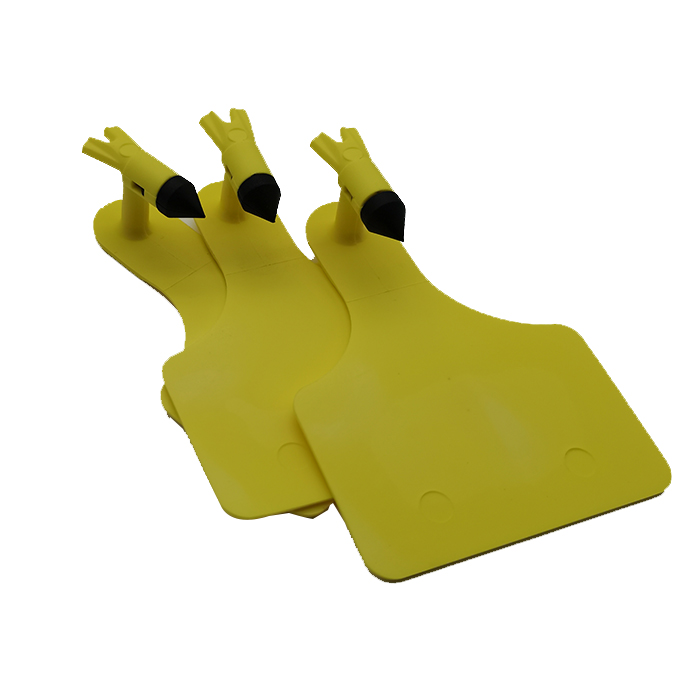 Etiquetas visuales para ganado de una pieza con punta negra grande