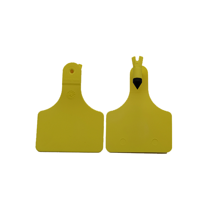 Etiquetas visuales para ganado de una pieza con punta negra grande