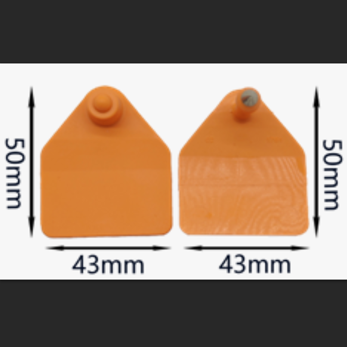 Medium-sized sealed shovel-shaped five-piece ear tags